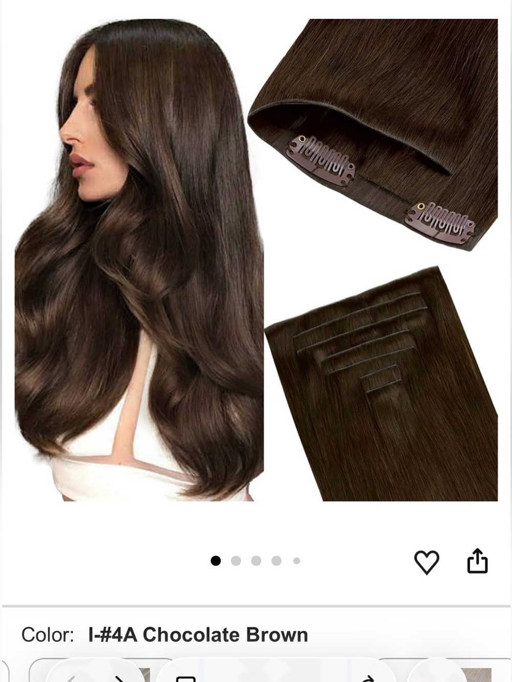 GOO GOO Invisi Edge Clip in Hair Extensions Set 24inch 170g 4A chocolate brown